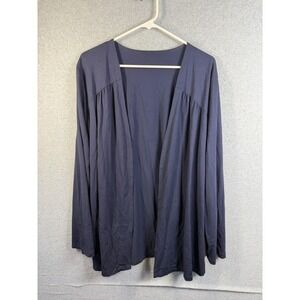 Weekenders Cardigan Womens XL Blue Open Front Long Sleeve Knit Sweater